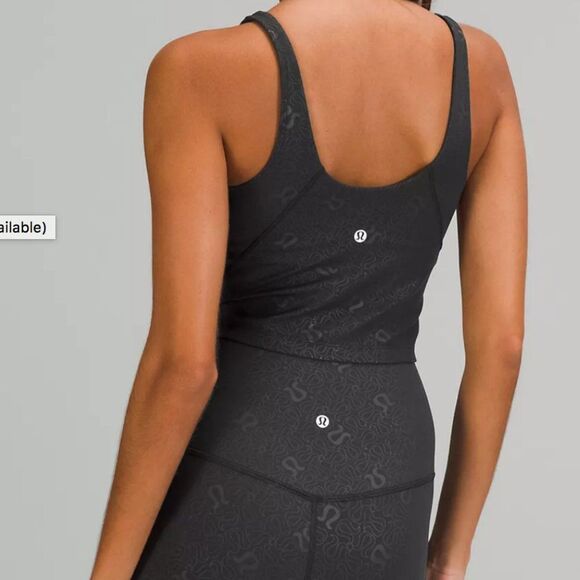 LULULEMON lululemon Align Tank Top  Yogo Yoga Embossed Black 6 Waist length NWT - Picture 4 of 6